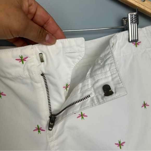 Lilly Pulitzer embroidered dragonfly cotton blend mini skirt size 8 white - Picture 10 of 12